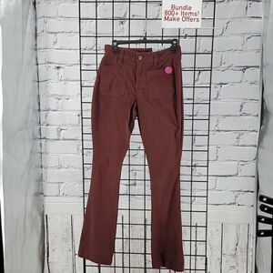 Arizona Jean Co Bold Brown Corduroy Hi-Rise Kick Boot size 3